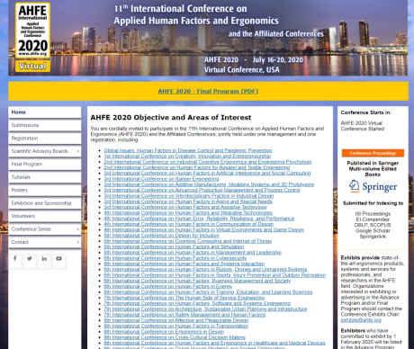 International Conference on Applied Human Factors and Ergonomics